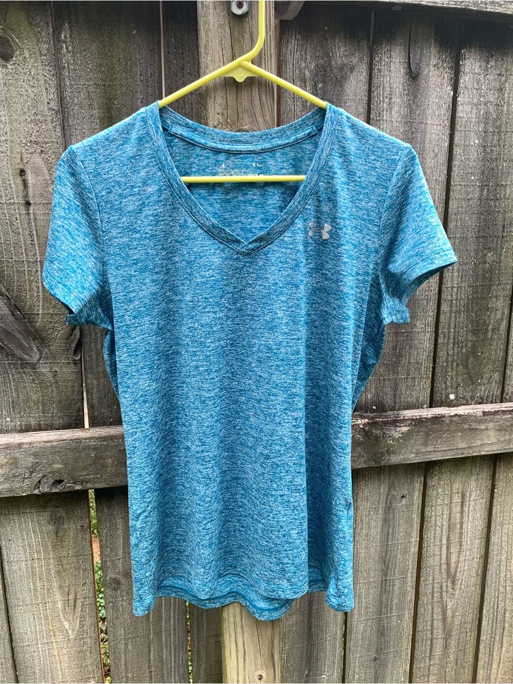 Under Armour Women's Teal Heather V-Neck Short Sleeve Tee
